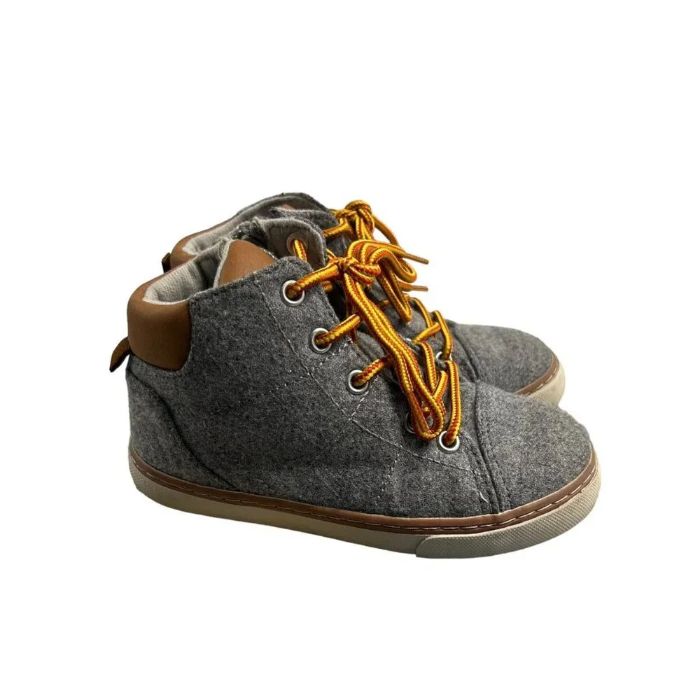Gap Kids Sz 10 Grey Wool Sneaker Boots - Picture 3 of 10